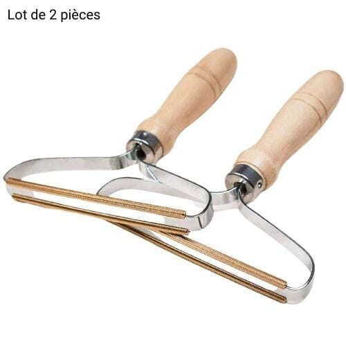 Chats Coquets - Brosse d’épilation manuelle portable à rouleaux doubles - Chats Coquets