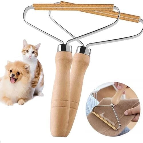 Chats Coquets - Brosse d’épilation manuelle portable à rouleaux doubles - Chats Coquets
