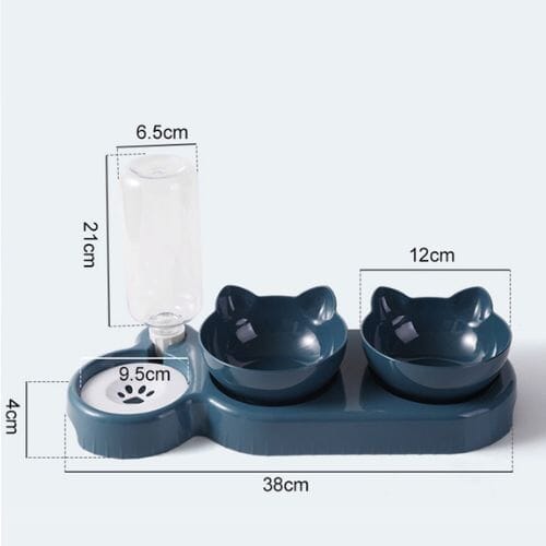 Chats Coquets - Ensemble Fontaine à bulles automatique - 2 mangeoires - Chats Coquets