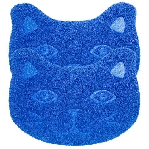 Chats Coquets - Lot de 2 tapis tête et patte de chat pour bac à litière - Chats Coquets