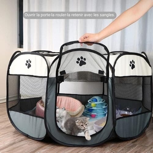 Chats Coquets - Parc pour chats pliable - Chats Coquets