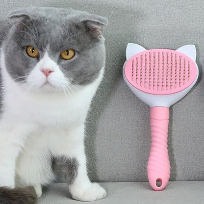 Chats Coquets - Brosse autonettoyante Oreilles de chat - Accessoire de toilettage pour chats - Chats Coquets