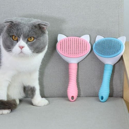 Chats Coquets - Brosse autonettoyante Oreilles de chat - Accessoire de toilettage pour chats - Chats Coquets
